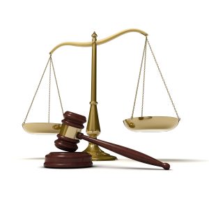 Gavel and scales of justice