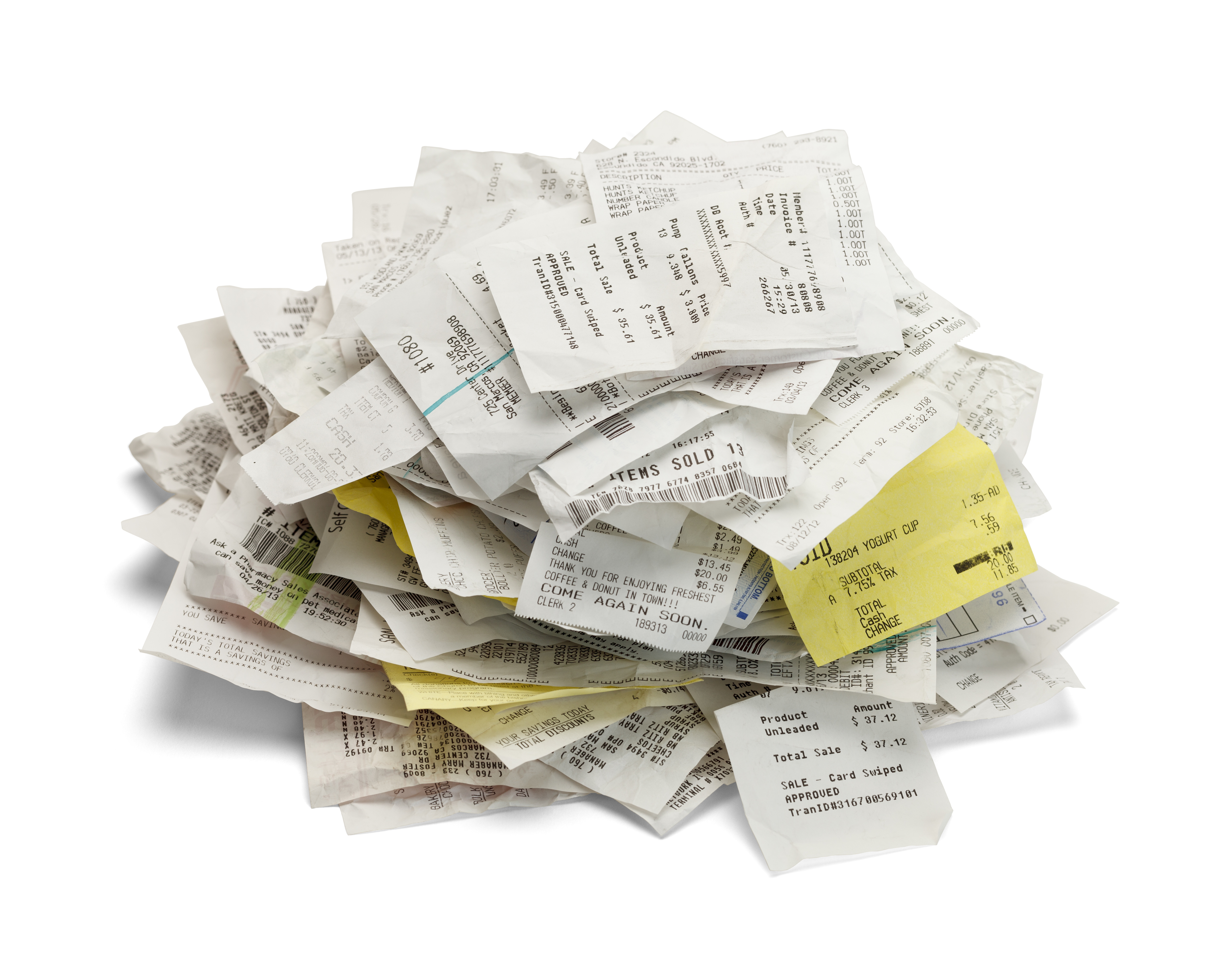 pictures of receipts